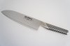 Nóż Santoku Global G-46 - Lekki, wyważony, stal CROMOVA 18, do precyzyjnego krojenia mięsa i warzyw - 18 cm - Global